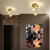 Taklampor Luxury K9 Crystal Light Postmodern Bedroom Aisle Corridor Balcony Fixture Restaurang Cafe Golden LED Lamp