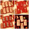 Geschenkverpackung 6pcs/Set Stamping Dragon Zodiac Red Paket Papier Süßes Glückspaket Druckjahr Frühlingsfestival