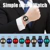 Zegarwatki wielokolorowe Modne Mody Classic Easy Business Watch nadaje się dla mężczyzn do noszenia gumruksuz ve ucretiz sevkiyat renogios Masculina