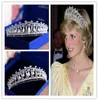 Princess Queen Crown Tiara Vintage Wedding Bridal Crystal Crystal Accessori per capelli di rinestone Accessori per perle d'acqua dolce zircone gioiello di gioielli Silver3392210