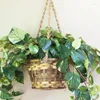 Decorative Flowers Pothos Hanging Silk Plant With Basket