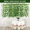 Decorative Flowers 6pcs Artificial Plants Ivy Grape Hanging Vines Outdoor Garden Wall Decoration Green Plant Home Party Wedding Arch Decor