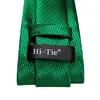 Бабочки Hi-Tie Men Fashion Solid Green Blue Salktie Handkercheef Mandeblinks Set для Tuxedo аксессуар Классический шелковый роскошный галстук подарок