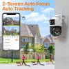 カメラ8MP 4K WiFi PTZカメラ4MP H.265ワイヤレス屋外IPカメラHD AIヒューマン検出P2Pビデオ監視CCTV ICSEEアプリ