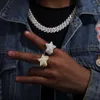 Star Shape Design Hing Hit-hop High Quality GRA Certification VVS Moisanite Diamond Jewelry Ring pour les hommes ou les femmes