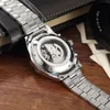 69 Swiss Men's Fashion Steel Band Full Automatic Crow Mechanical Watch