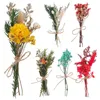 Fleurs décoratives 6pcs mini bouquet de fleurs séchées petits bouquets bohème de centres de table de mariage