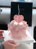 Zapasy imprezy różowe łuk jedwabny topper topper bezdymny dekoracja ślubna wszystkiego najlepszego z okazji urodzin świecy kreatywne pieczenie baby shower