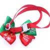 Hundebekleidung 80pcs Weihnachten Haustier Welpe Katze Bogen Verstellbare gemischte Stile Bowties Supplies Festival Kragen Accessoires