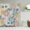 Shower Curtains European Flowers 3d Bathroom Curtain With Hooks Waterproof 180x240 Polyester Cloth Decoration Screen