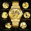 Kit Tevise Chinese Dragon Men tittar på automatiska klockor Lysande vattentät manlig klocka Mens klockor Toppmärke armbandsur nya