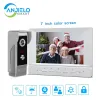 Sonnettes de portes Anjielosmart 7 pouces vidéo Porteiro Intercom Smart Home Security Protection System Interfone Camera Doorbell pour l'appartement Domofo