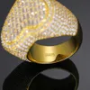 Factory Groothandel Luxe Hip Hop Jewelry 925 Sterling Silver Emerald Cut VVS Moissanite Diamond Baguette hartring