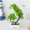 Dekorative Blumen 31 cm kleiner Eukalyptus Baum Künstliche Pflanze Bonsai Plastiktopf gefälschte Blumenstopf Hauszimmer Tisch Garten El Dekoration