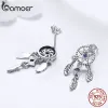 Other Bamoer Sterling Sier Vintage Dream Catcher Drop Earrings for Women Purple Cubic Zircon Sterling Sier Jewelry Sce502