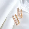 Orecchini penzolanti Kinel 585 Rose Gold Color for Women Girl Fashion Geometric Natural Zircon Drop Earring Gioielli quotidiani di alta qualità