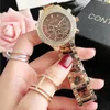 Polshorloges contena merk dameshorloge luxe kristal goud witte kwarts polshorloge voor vrouwen mode elegante vrouwelijke klokrelogio feminino