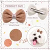 Hundekleidung 20pcs süße Haustier Haarnadelkatze Feste Farbe karierte Bogen Haare für Hunde Boutique Pflegezubehör