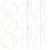 Forks 50 set mini colhoops descartáveis faca colher colher de servidor de servidor único kit de talheres de kit de jantar decorativo