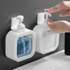 Dispensateur de savon liquide 500 ml / 300 ml bouteilles de pompe en plastique transparent cuisine cassette de shampooing vide récipient de salle de bain douche