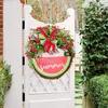 Kwiaty dekoracyjne Memorial Wreath Door Light z obrazem 2PC Duże ozdoby arbuza Lato