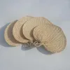 Figurines décoratives ventilateur rattan pur à la main de la paume à la main feuille à la main l'été refroidissement pour la fête de camping de camping