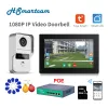 Intercom Tuya 1080p 7 tum färg Touch Screen Wireless WiFi IP Poe Video Doorbell Smart App Home Intercom för RFID Access Control System