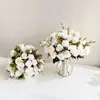 Wedding Flowers Bridal Bouquet For Bride Bridesmaids White Roses Artificial Marriage Accessories Party Table Decoration