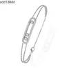 Frankreich Mode Real 925 Sterling Silber Fashion Halskette Armband mit drei bewegtem Stein klarer CZ für Frauen Schmuck Collier