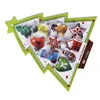 Stampi da forno set da 10 pezzi Serie di alberi di Natale Biscuit Stampo Combinazione in acciaio inossidabile strumento di taglio della frutta