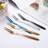 Widelce 5pcs/set Fruit Fork Western Desser Desser Salad Creative Cake El Restauracja