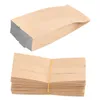 Take Out Containers Kraft Paper Bags 100pcs Grocery Lunch Retail Shopping Bag Brown Sack For Tea Dried Fruit Coffee Beads Bread Storage