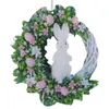 Fleurs décoratives Décorations de porte de Noël extérieure Garland 2024 Décoration de la maison Prophes de Pâques Couronne