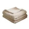 Mantas de otoño manta de invierno doble capa espesada plush cálida suave suave cómoda jacquard franela lana colcha de cama para cama