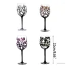 Wine Glasses QX2E Four Seasons Tree Glass High Legged Cup Glassware For Family Friend