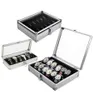 612 Grid Slots Watch Box Handig lichte horloge Winder sieraden Polse horloges Case Holder Display opbergdoos aluminium Organize6491921