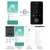 Kits wasserdichte NFC Bluetooth Tuya App Access Control 13.56MHz RFID -Karte Biometrischer Fingerabdruck Zugangsterkennungssteuerung Tastaturschloss