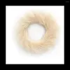 Fleurs décoratives Artificial Pampas Grass Wreath 22 pouces décor pour la décoration de l'automne boho (beige)