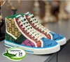 2024 Ny lyxig tennis 1977 Canvas Casual Shoes Designer Women Shoe Italy Green and Red Web Stripe Rubber Sole For Stretch Cotton Low Platform Top Men Sneaker