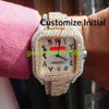 Vvs Quality Moissanite Bust Down for Mens Pass Diamond Tester Iced Out Custom Watch Glass White 5 mm