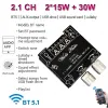 Wzmacniacz 2*15W+30W Bluetooth 5.0 Digital Power Wampferier Board Aux 2.1 CH stereo home muzyka bezprzewodowa moduł karty dźwiękowej Audio Amp Audio