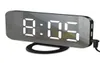 Miroir d'alarme d'affichage LED numérique 2 ports de chargeur USB Table de nuit de nuit de la fonction de luminosité réglable Horloges 7138011