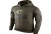 Sweatshirt Browns Olive Salute to Service Ko Performance American Football Hoodie2371220