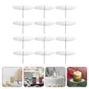 Candlers 12 PCS Glass Conteil Cake Cake Soalights Stand Accessoires Bougies Fer Base Fer