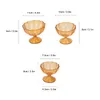 Mokken Ice Cream Cups Bloemontwerp Eenvoudig te schuimen dessert Cup Big Medium Small Non Slip met lepel voor Home