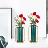 Vases Modern Glass Flower Vase Indoor Plants Holder Desktop Organizer Jar Home Living Room Pot For Bedroom Dining Year