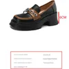 Casual Shoes Genuine Leather Round Toe Thick Bottom Slip On Flats Platform Sneakers Concise Style Oxford For Women Single