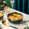Borden Unieke Royal Luxury Porselein Crockery Dinner Ware Sets Nordic servies Keramische servies set met gouden rand