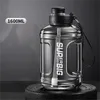 Fengtao extra grande tonne tonne de sport Paille Bouteille d'eau 54 oz 1600 ml88 2600 ml bouteille avec time Mark An 240402