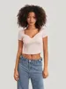 Damestanks dames s y2k lange mouw crop top slank fit t shirt crew nek strakke basist-shirt blouse tee tops shirts esthetische streetwear